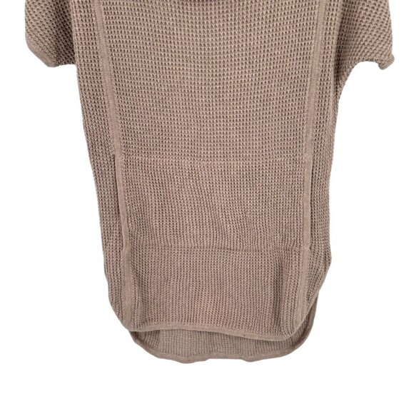 UGG Womens Selby Taupe Short Sleeve Turtleneck Sweater tunic size large cotton - Picture 4 of 13